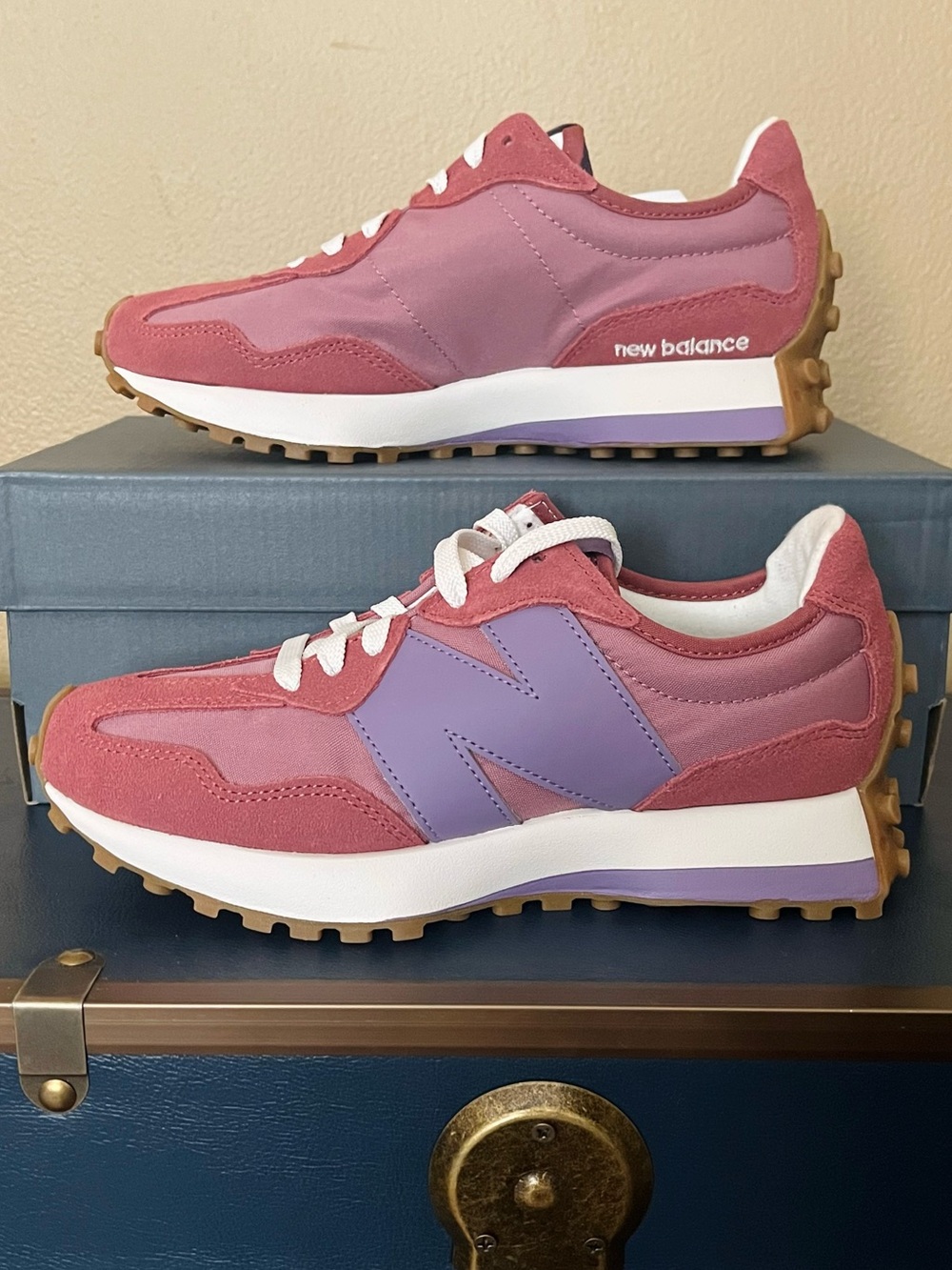 New Balance 327 Womens Sneakers Shoes Rose Pink Violet  size ⚡7.5⚡️Athletic